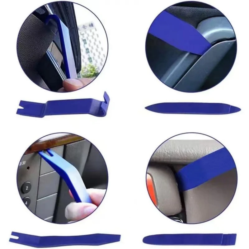 Kit de herramientas de extracción de Panel de coche portátil, extractor de clavos, Radio, Audio, palanca de puerta, Clip de reparación, ajuste, instalador de eliminación de tablero, herramienta manual