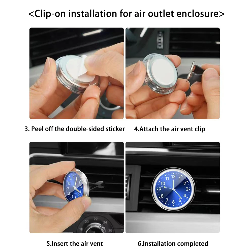 Coche reloj de cuarzo mini reloj electrónico impermeable bicicleta motocicleta reloj auto coche reloj tablero reloj en coche