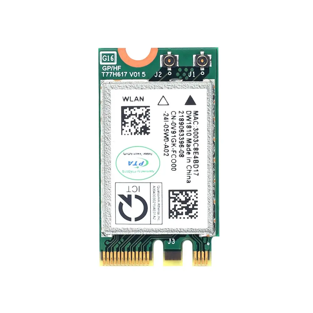 Беспроводной адаптер Qualcomm Atheros QCA9377 QCNFA435 BT4.1WiFi-карта 433 Мбит/с 802.11AC 2,4G/5Ghz NGFF Сетевой адаптер для Win7/8/10