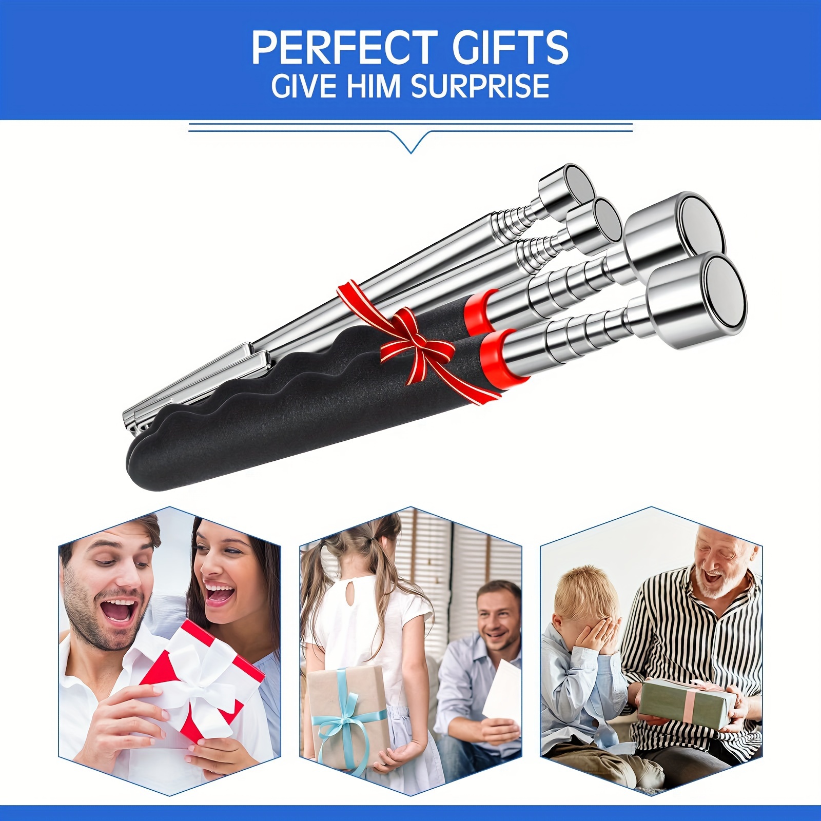 Telescopic magnet picking tool for hard to reach areas