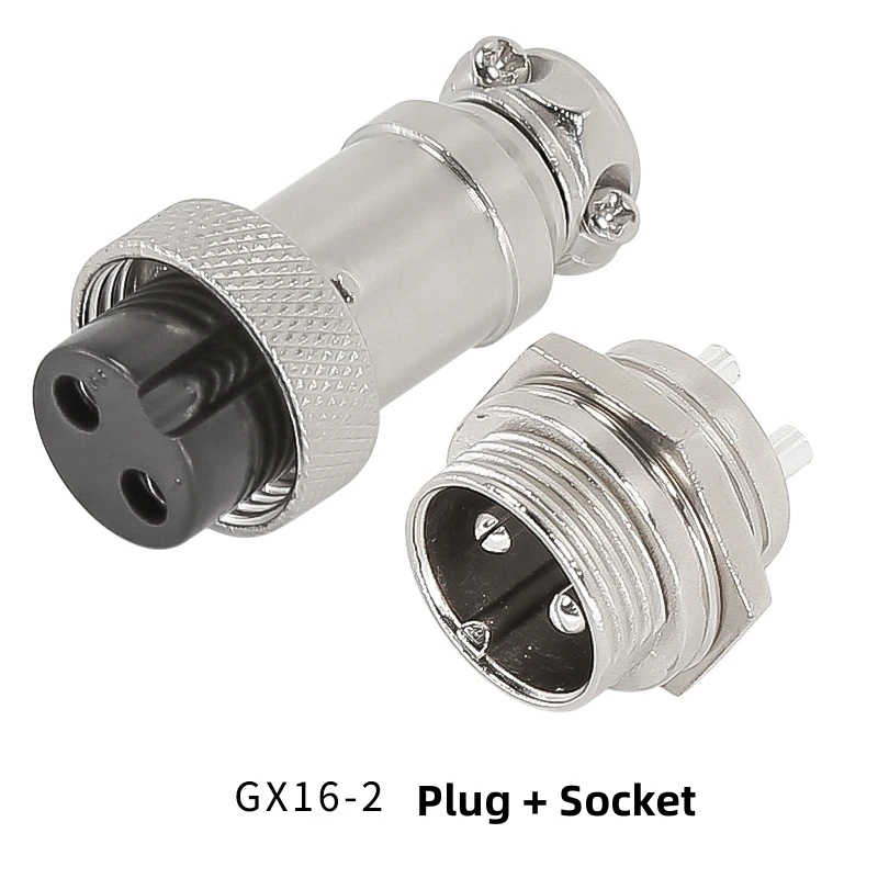 Conector circular GX16 2P 3P 4P 5P 6P 7P 8P 9P 10 pines enchufe y tuerca hexagonal de aviación, contactos chapados en plata carcasa PPS
