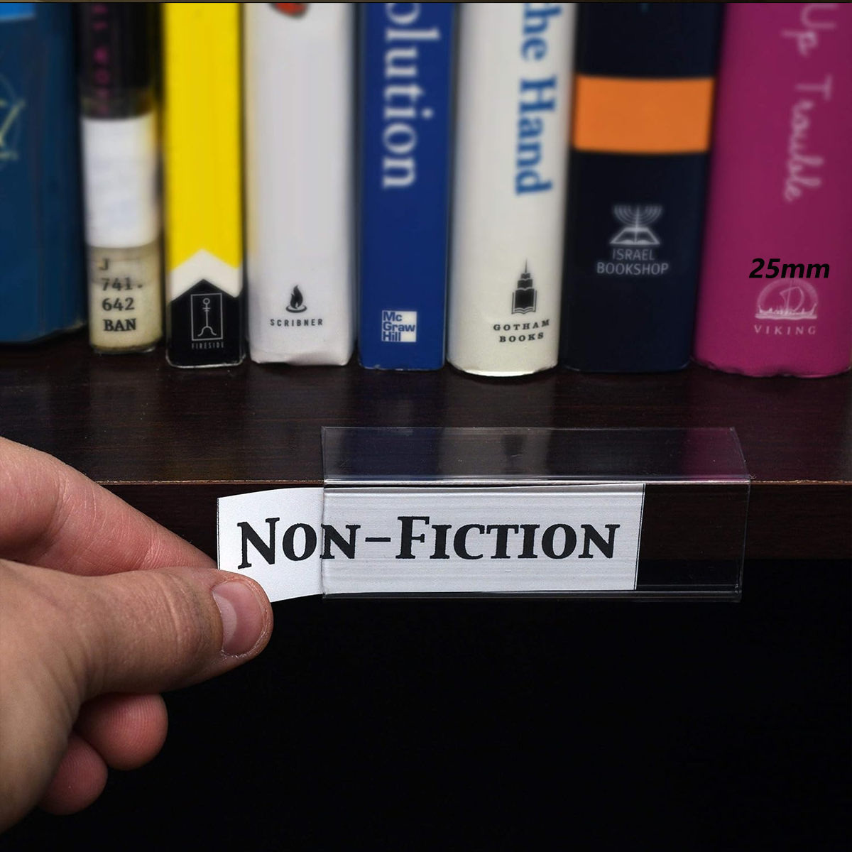 20Pcs Shelf Label Holder Price Tag Display Transparent Supermarket Retail Holders Magnetic Pvc Adhesive Labels