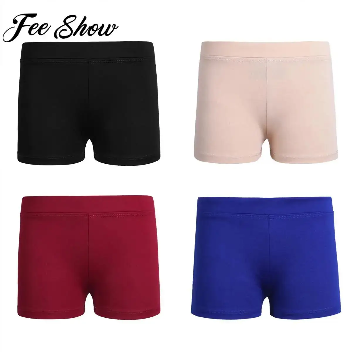 Trẻ Em Bé Gái Lưng Thun Thể Thao Đáy Cho Váy Múa Tập Yoga Gym Tập Luyện Mùa Hè-Cắt Dancewear Trẻ Em quần Short