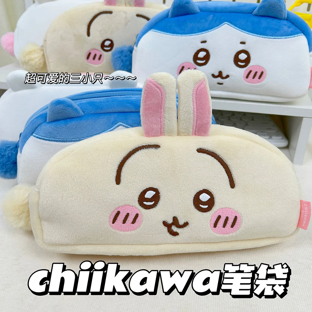 Hachiware Chiikawa Usagi Kawaii ตุ๊กตาดินสอกระเป๋าเครื่องเขียนกระเป๋า Usachi กระเป๋านักเรียนกระเป๋า 2024 สาวใหม่โรงเรียนของขวัญ