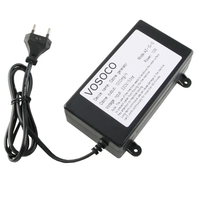 VOSOCO Ozone Generator Ozonizer น้ําเครื่องฟอกอากาศผลไม้ผักเนื้อทําความสะอาดถังปลาห้องครัวห้องน้ํา Deodorization 1000mg