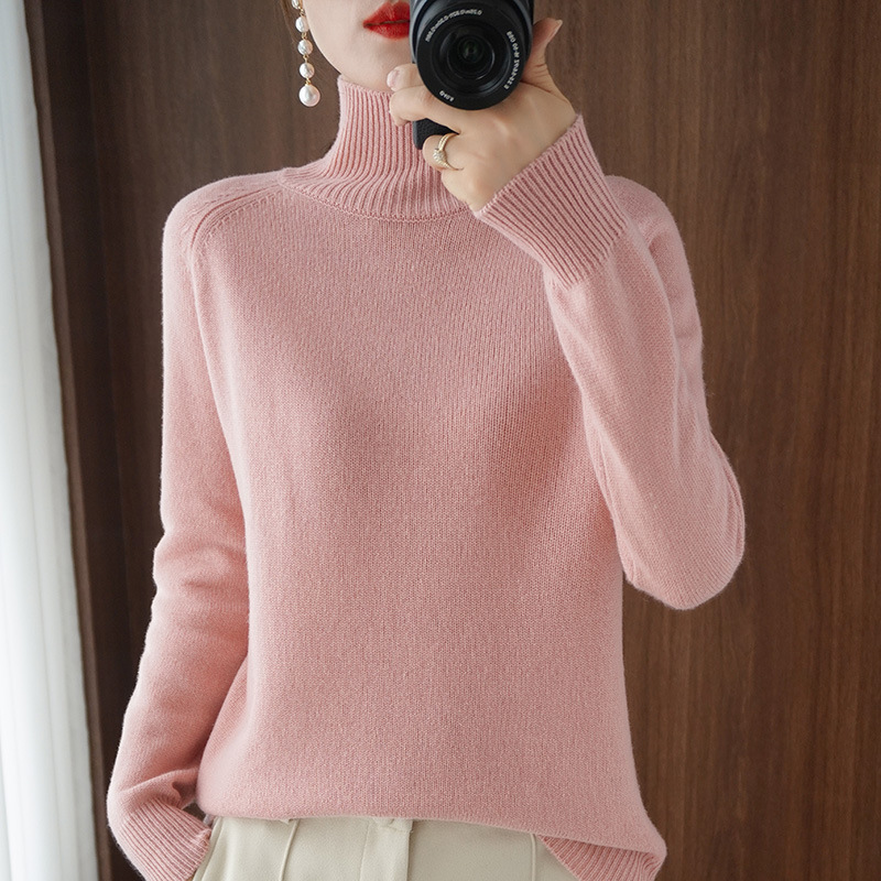 Casual Herbst Winter Frauen Pullover Rollkragen Langarm Dicke Warme Pullover Mode Koreanische Strickwaren Grundlegende Jumper 2024