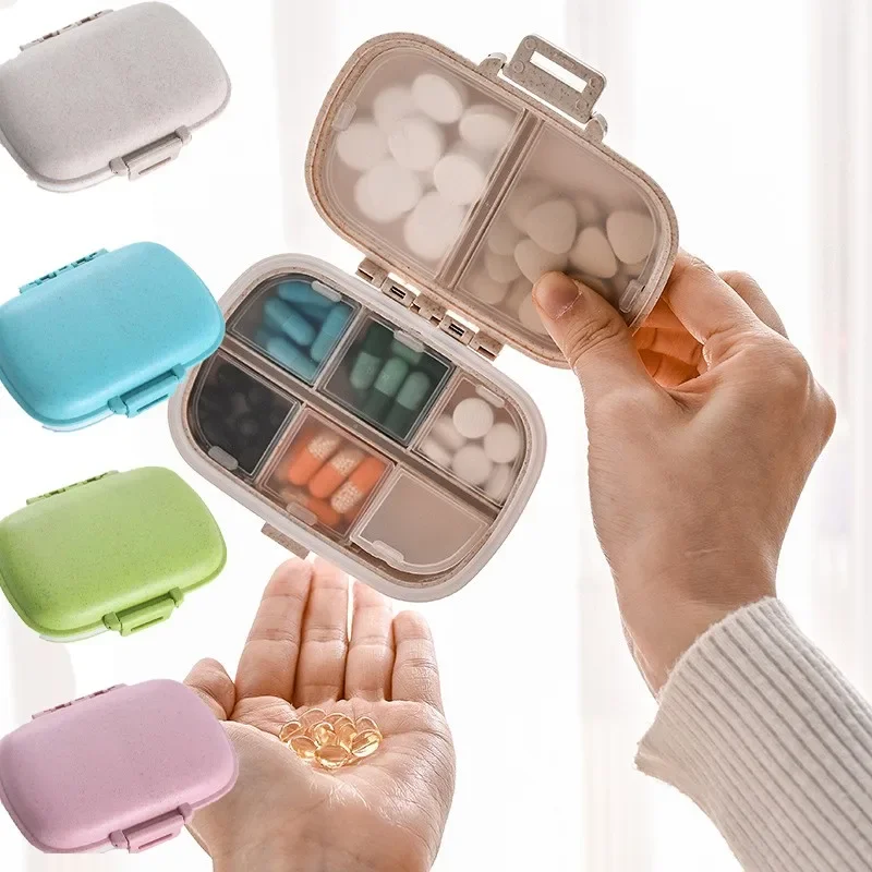Mini แบบพกพา Pills Organizer กรณี 3 กริด PillBox แท็บเล็ตคอนเทนเนอร์รายสัปดาห์ยากล่องยากรณียา Dispense
