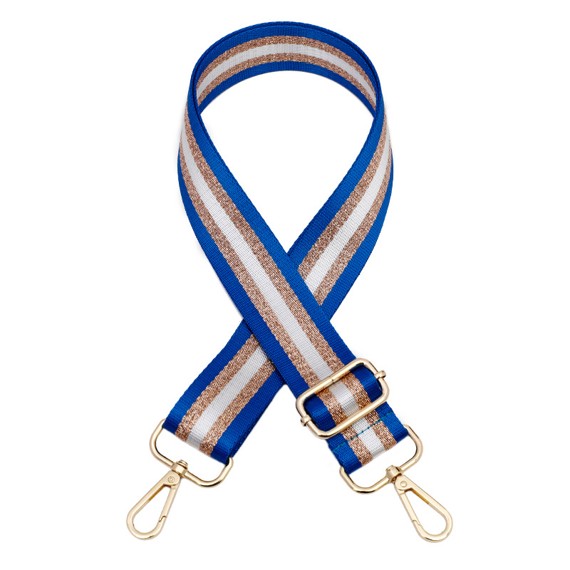 Tracolla per borsa a tracolla allargata regolabile modello a strisce colorate tracolla da donna ispessimento fai da te moda nylon nuova tracolla per borsa