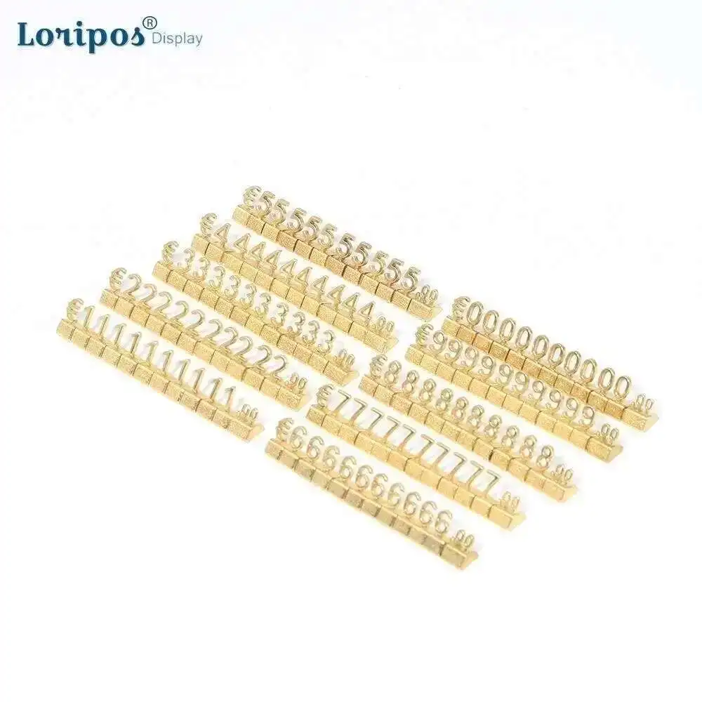 Luxury 3d Metal Shelving Adjustable Price Tag Callouts Price Display Euro Pound Price Numeral Cubes Assembly Lable Blocks Stick