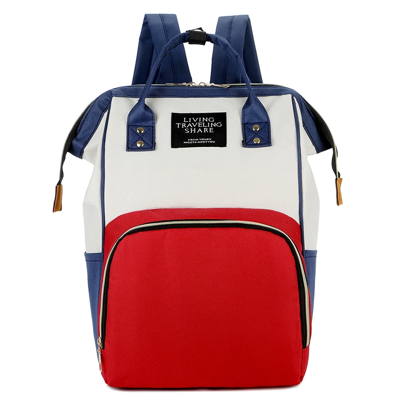 Mochila de viagem multifuncional com isolamento térmico de grande capacidade com zíper para mamãe