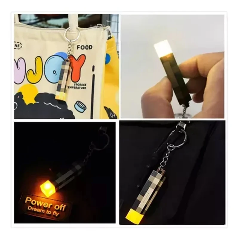 Gaming Theme Surrounding Torch LED Light USB Rechargeable Mini Torch Keychain Backpack Pendant Children Gifts