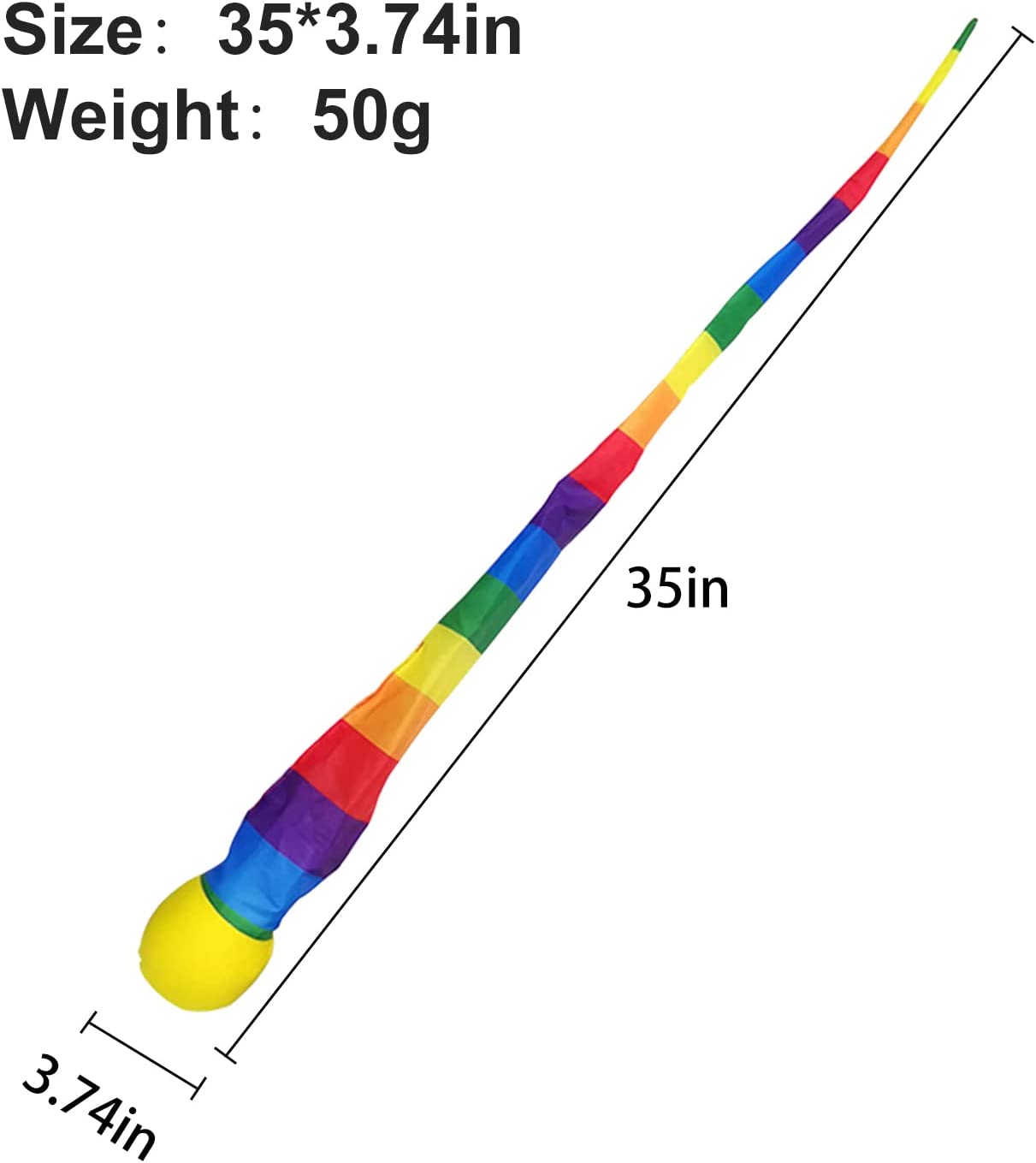 Boule de queue arc-en-ciel en tissu écologique, sac de sable, boule de météore, queue de capture sûre, balle souple, jouet d'entraînement sensoriel pour l'école maternelle