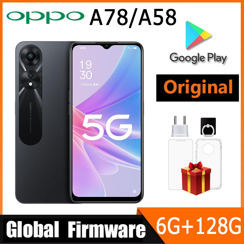 OPPO A58/A78 5G SmartPhone Firmware Global MTK Dimensity 700 RAM 6GB ROM 128GB 6.56 "câmera 50MP 5000mAh telefone usado