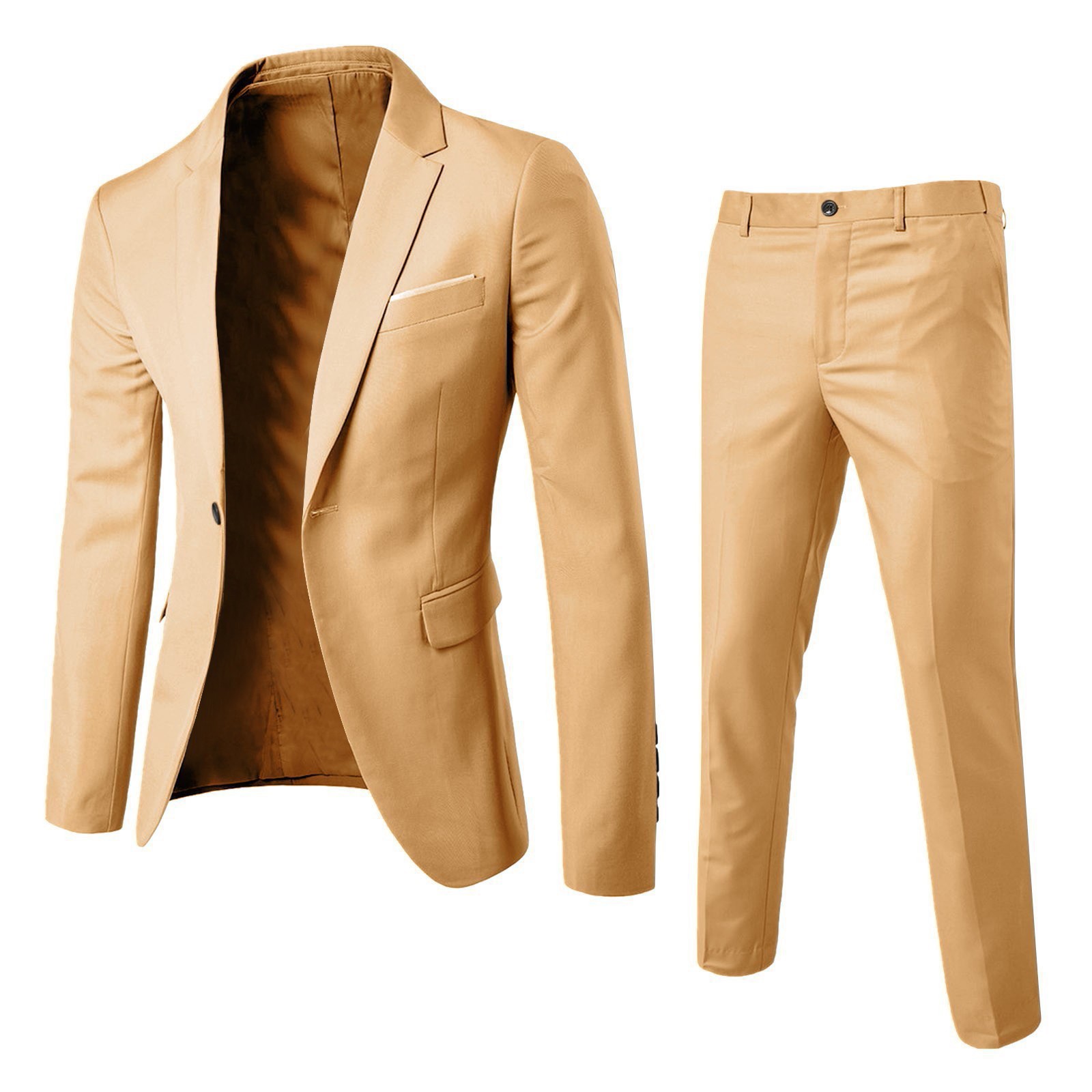 Herenpakset Zakelijk Formeel Tweedelige set Slim Fit Klein colbert Westerse broek Trouwjurk Stalknechtpak