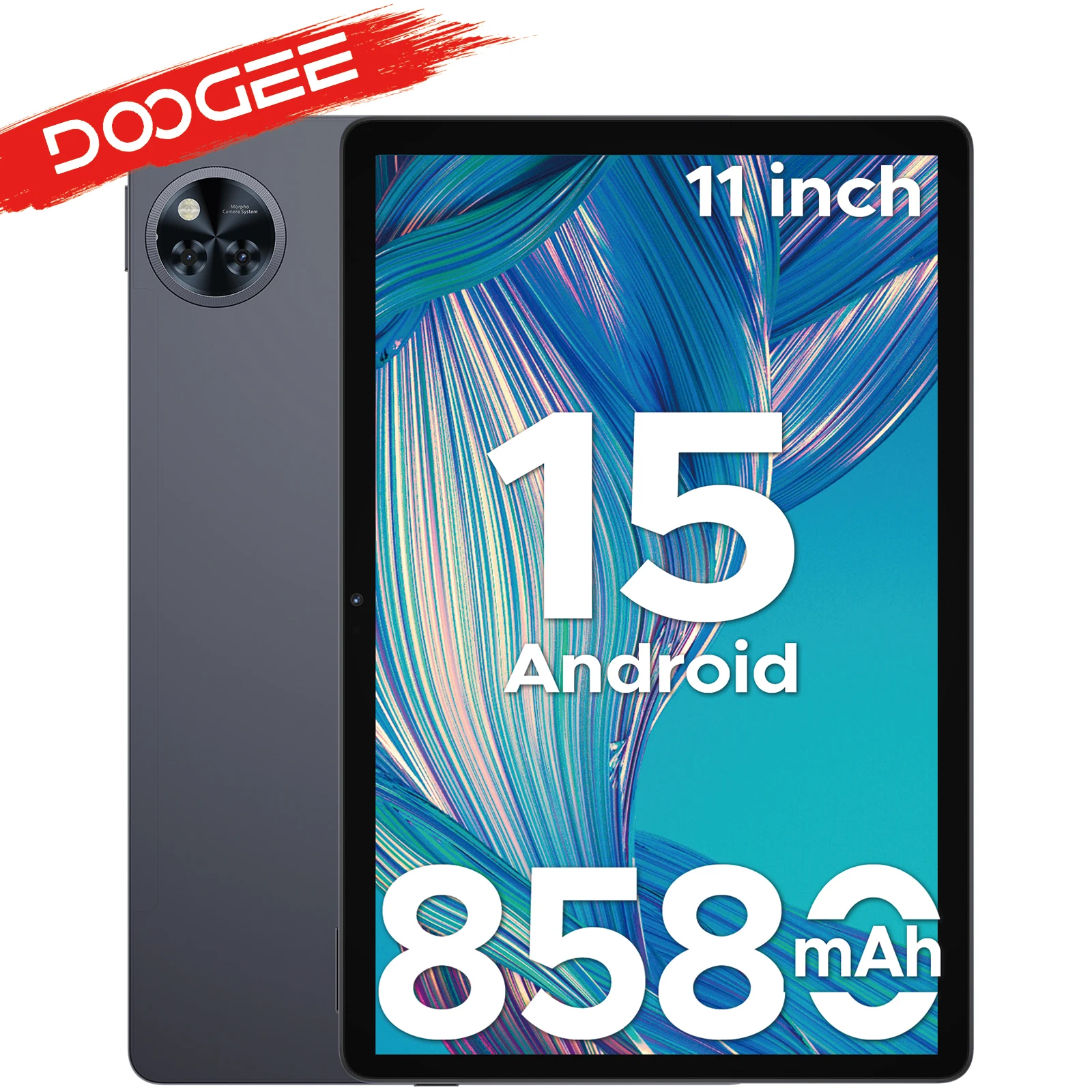 Doogee U11 Android 15 Tablet 11 Ultra-Heldere 90Hz Display 4Gb Ram 128Gb Rom 8580Mah Batterij Dual Speaker Ondersteunt Widevine L1