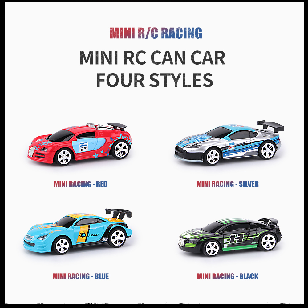 1:58 รีโมทคอนโทรล MINI RC รถแบตเตอรี่ดําเนินการรถแข่ง PVC กระป๋องแพ็คเครื่อง Drift-Buggy บลูทูธวิทยุควบคุมของเล่นเด็ก
