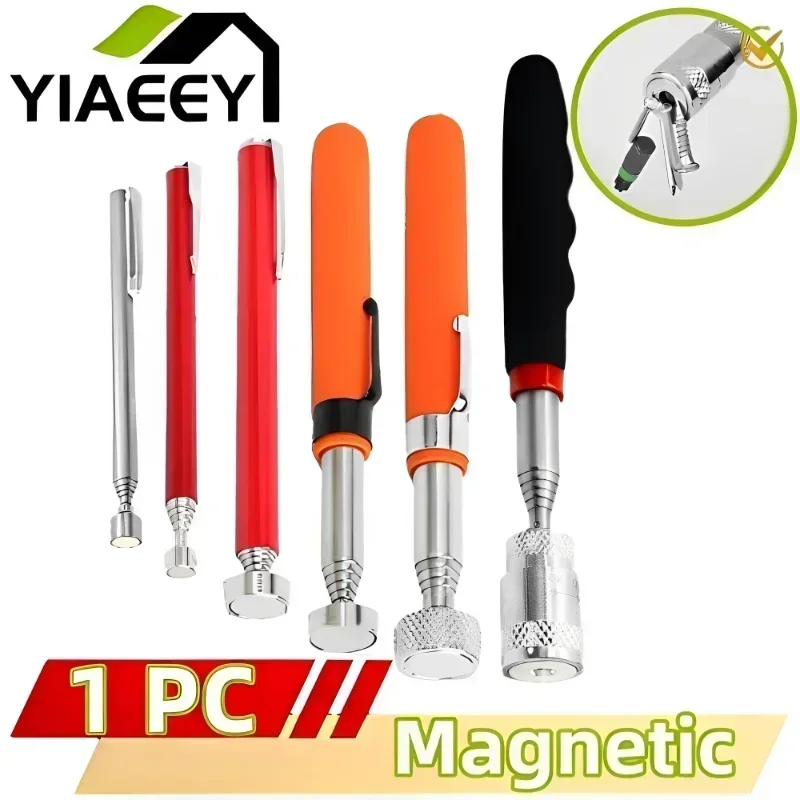 Mini bolígrafo magnético telescópico portátil, herramienta práctica de capacidad para recoger tuercas, perno, varilla de recogida extensible