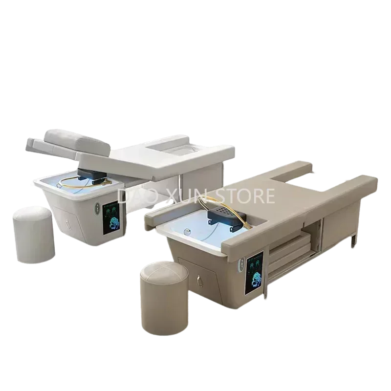 Chaise de massage pour salon de beauté, équipement de luxe, lavage des cheveux