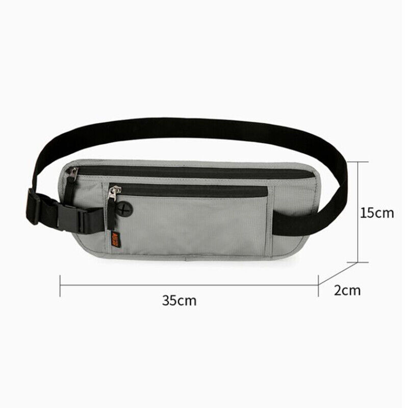 กระเป๋าคาดเอวสำหรับเดินทางกระเป๋าคาดเอวสำหรับเล่นกีฬากันผ่าน RFID กระเป๋าคาดเอวมีซิปกระเป๋าเงินที่ซ่อนอยู่กันน้ำกระเป๋าคาดเอวสำหรับวิ่ง