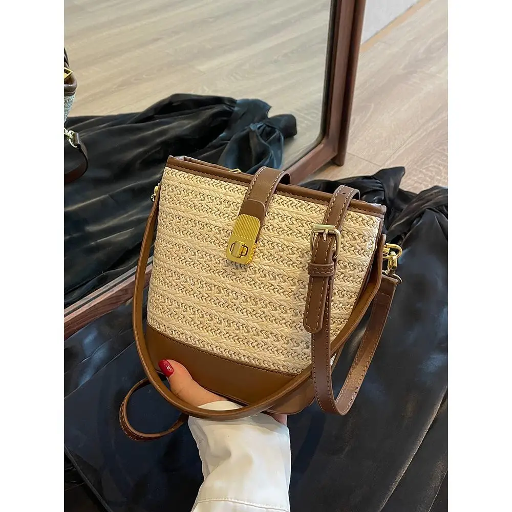 2025 novo sle feminino st tecido buet saco design assimétrico verão bolsa sacola americano retro sle náilon