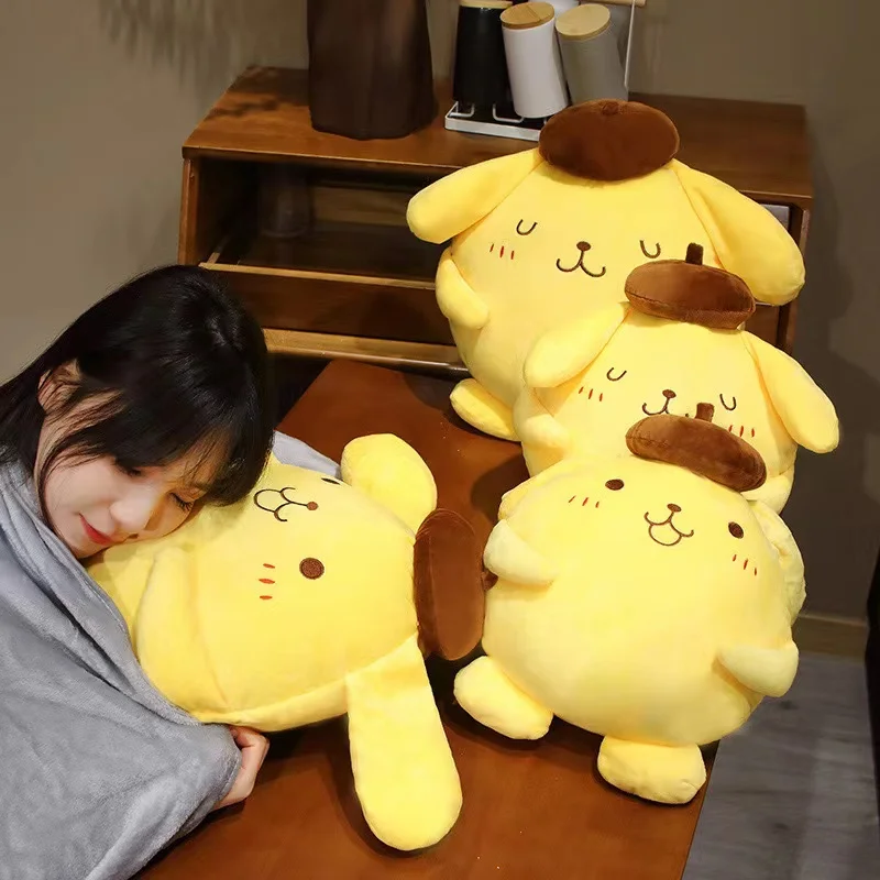 40 ซม.Sanrio Pompompurin ตุ๊กตาของเล่นตุ๊กตาขนาดใหญ่น่ารักหมอนของขวัญเด็ก Super Soft Pom Pom Purin Plushie ตุ๊กตาตกแต่งห้อง
