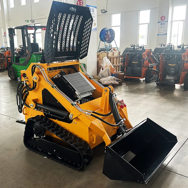 Customized Mini Skid Steer Loader EPA/EURO 5 Diesel Mini Home Garden Machine Track Loader