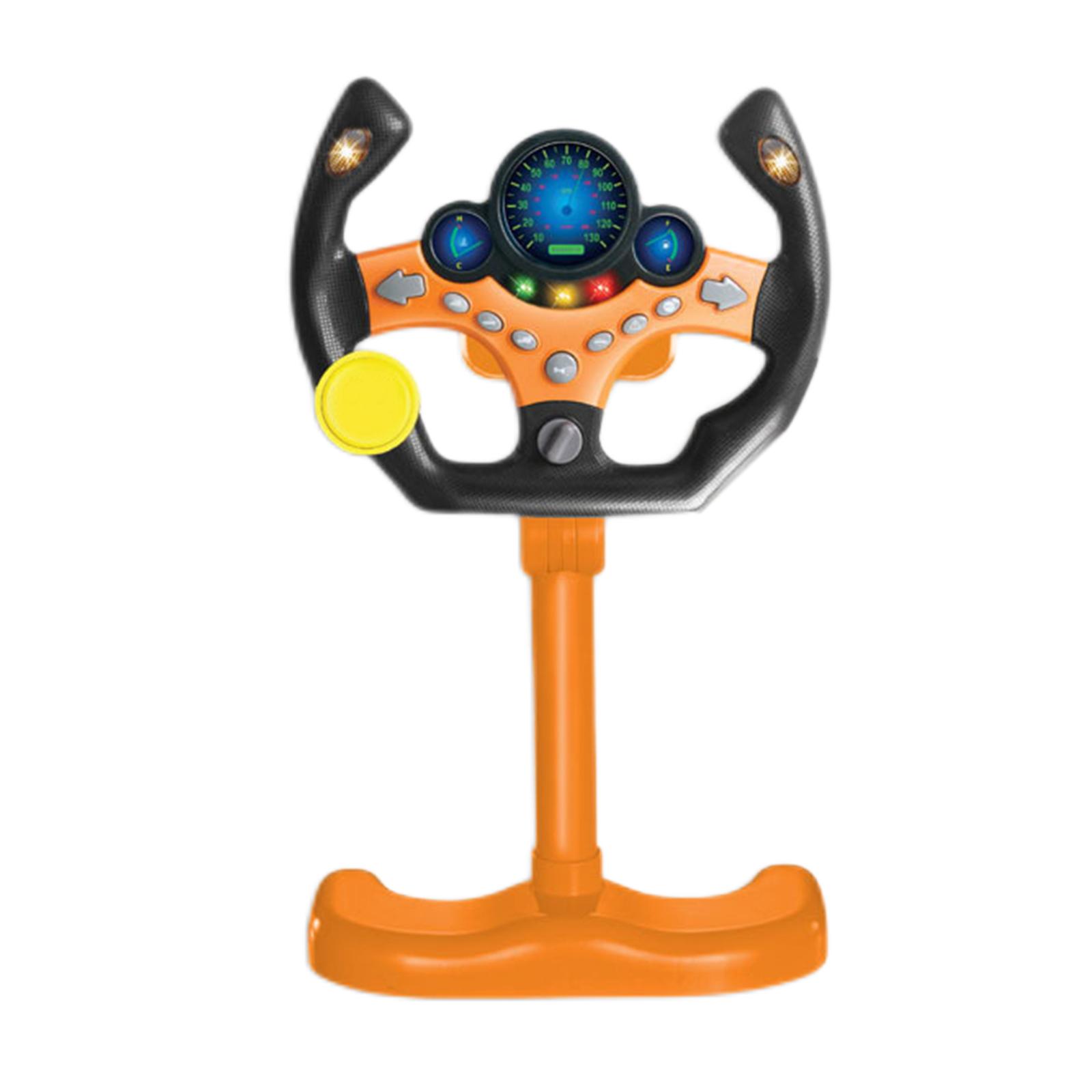 Volante com luz para crianças, simulação brinquedo, presentes