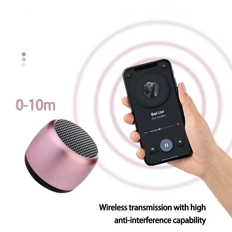 M1 Mini Głośnik Bluetooth Kompatybilny Mały Przenośny Inteligentny Jedno Przeciągnięcie Dwa Małe Stalowe Działo Metalowy Bezprzewodowy Subwoofer Dźwięku