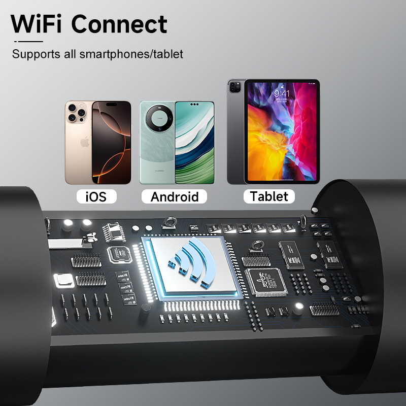 ミニ耳鏡カメラ,wifi,ビジュアルイヤースティック,ワイヤレス耳栓,耳垢クリーニング,ヘルスケア,HD 1080p, 4.2mm