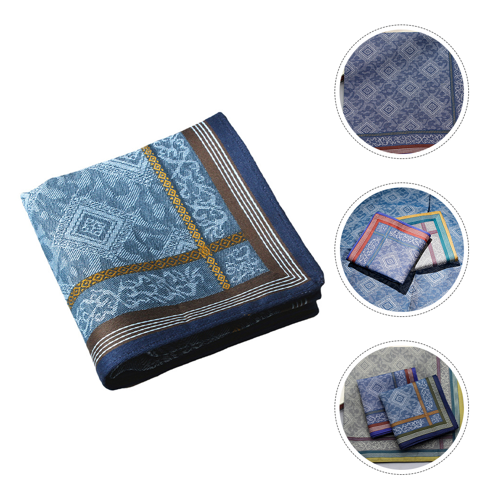 Lenço masculino lenço de bolso quadrado azul royal lenço bandana para mulher homem