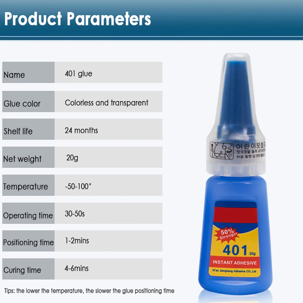 20g 401 Glue Instant Fast Adhesive 20ML Bottle Stronger Super Glue Multi-Purpose Fix HOT Super Strong Liquid Colorless Adhesive