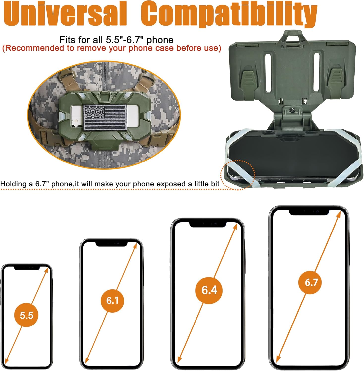 Support de téléphone tactique MOLLE, planche de Navigation pliante, équipement de maintien de téléphone portable, accessoires de gilet de chasse Airsoft
