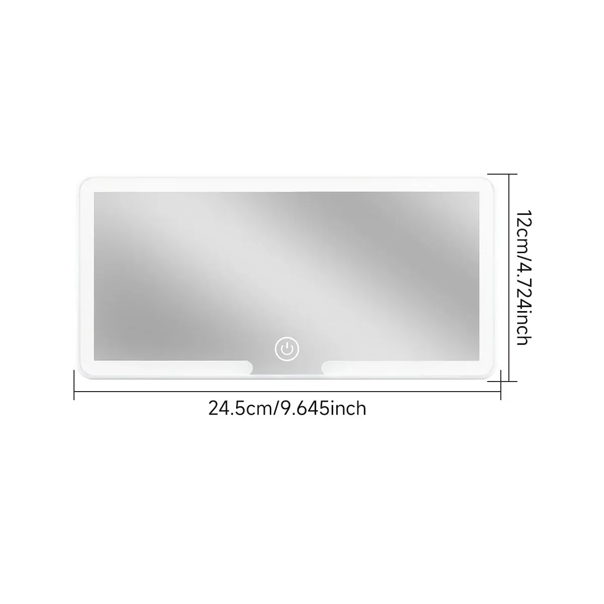 Viseira de sol do carro espelho de maquiagem led tela sensível ao toque brilho ajustável comutável espelho de maquiagem interior automático carregamento espelho de vaidade