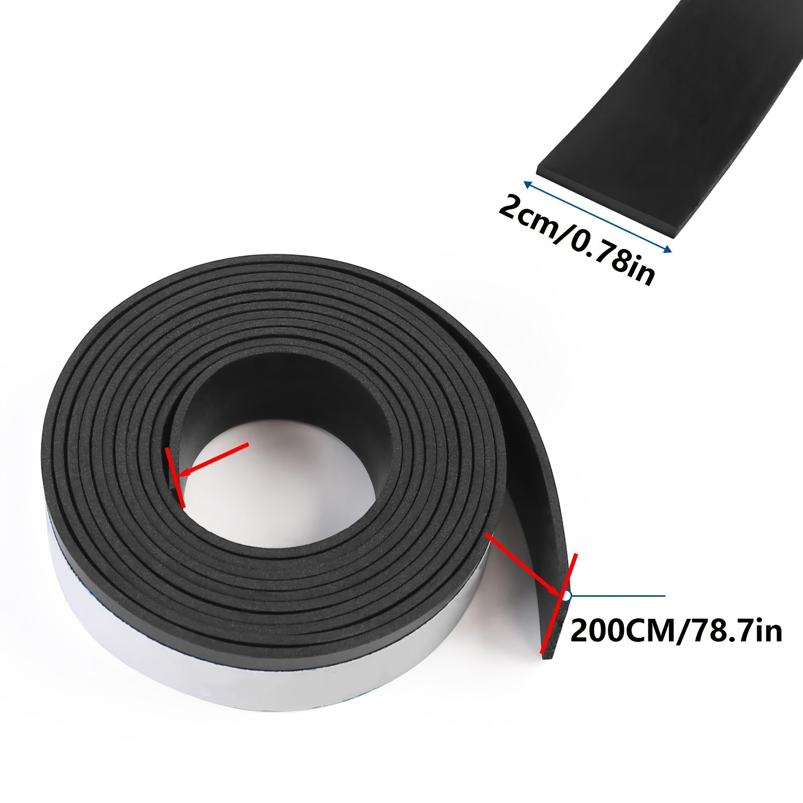 200CM Guide Rail Splinter Guard Strip - Replacement Tape for Track Saw Guide Rails Durable, Guide Rail Anti-crack Rubber Strip