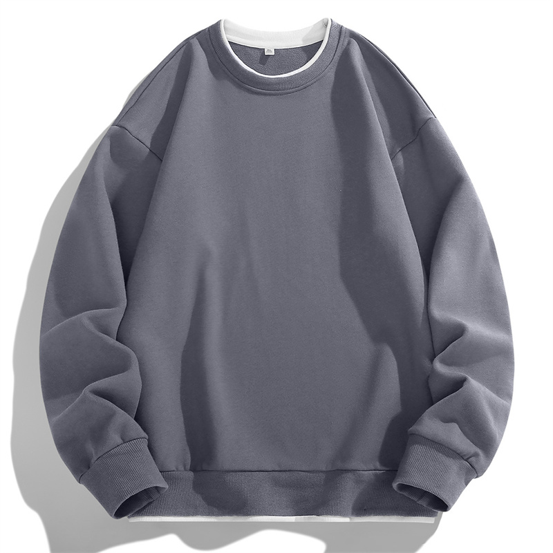 2023 남성 오 넥 기본 후드 남성 캐주얼 루즈 하라주쿠 후드 티 스웨터 긴 소매 탑 솔리드 컬러 streetwear 풀오버