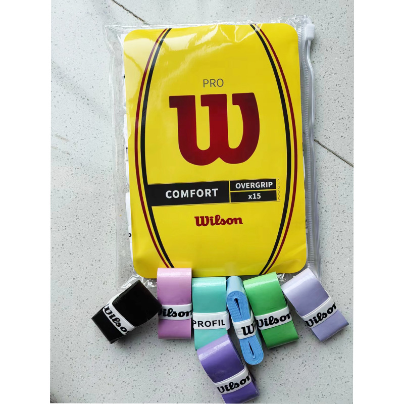 Wilson TENNIS Overgrip ดั้งเดิมไม้แบตมินตันกาวในตัวเหนียวไม่ลื่นไม้เทนนิสชายหาดแร็กเกต Sweatband Grip