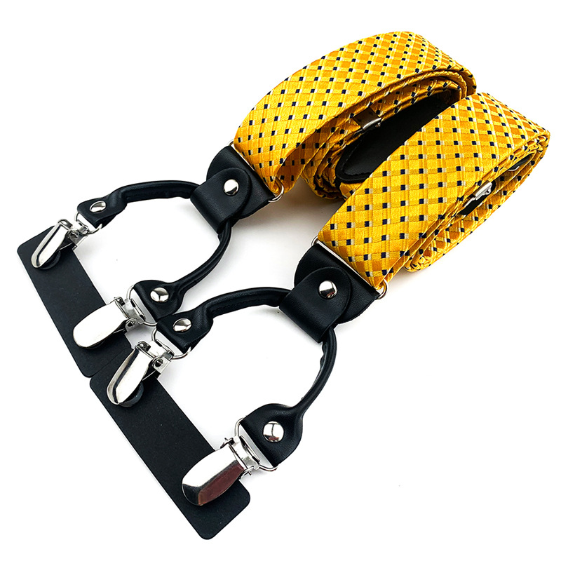 Accesorios de moda para hombre, tirantes para pantalones, 3,5 cm de ancho, espalda en Y, 6 Clips, regalos para eventos de fiesta de boda para papá, padre, marido