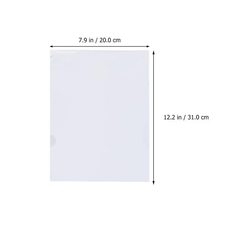 20pcs Document Storage Pouch Bag Transparent Plastic File Folders For A4 Documents Sleeves Leaf Documents Bag Protector Office