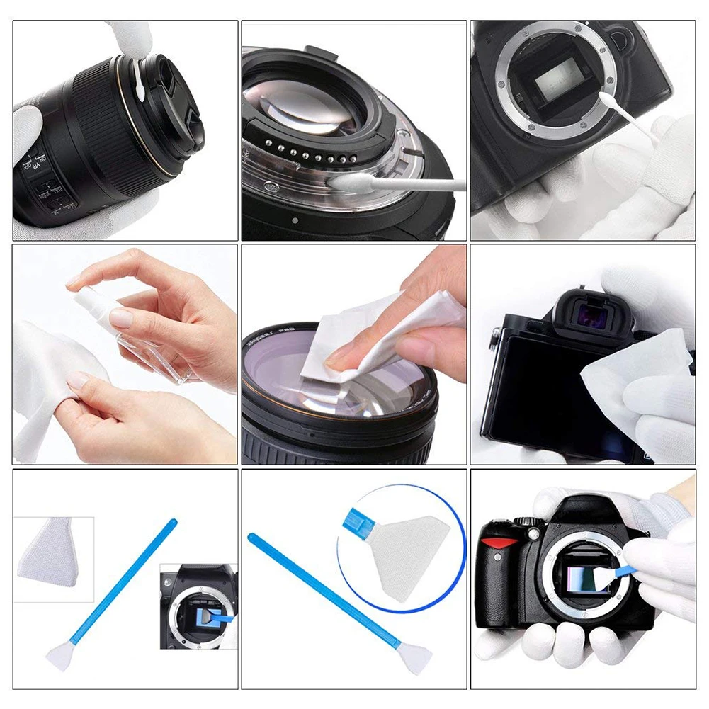 소니 후지필름 니콘 캐논 SLR DV 카메라 클린 키트 7-47개 카메라 클리너 키트 DSLR 렌즈 디지털 카메라 센서 클리닝 세트