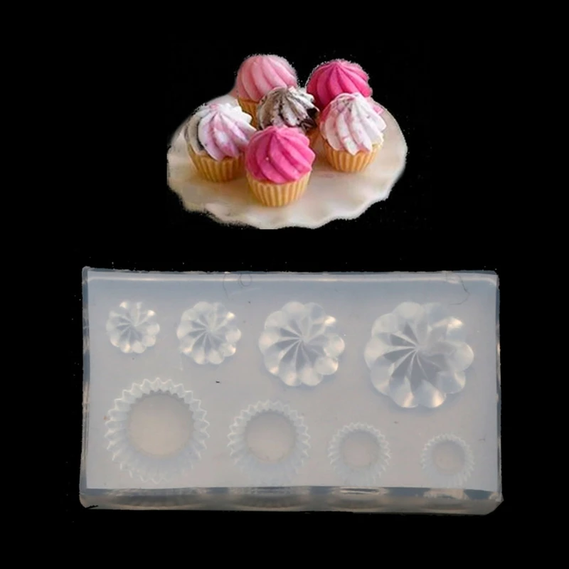 Molde de resina de botella de vidrio 3D para manualidades, taza de copa de comida simulada, Mini pastel, postre, caramelo, molde colgante de silicona, molde en miniatura de arcilla para alimentos