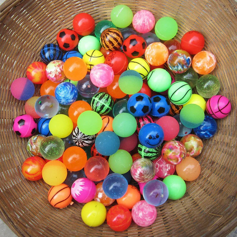 Balle Rebondissante, pelotas que rebotan de goma de 27MM para niños, máquina expendedora de juguetes, regalos de cumpleaños, recuerdos de fiesta, premios en el aula