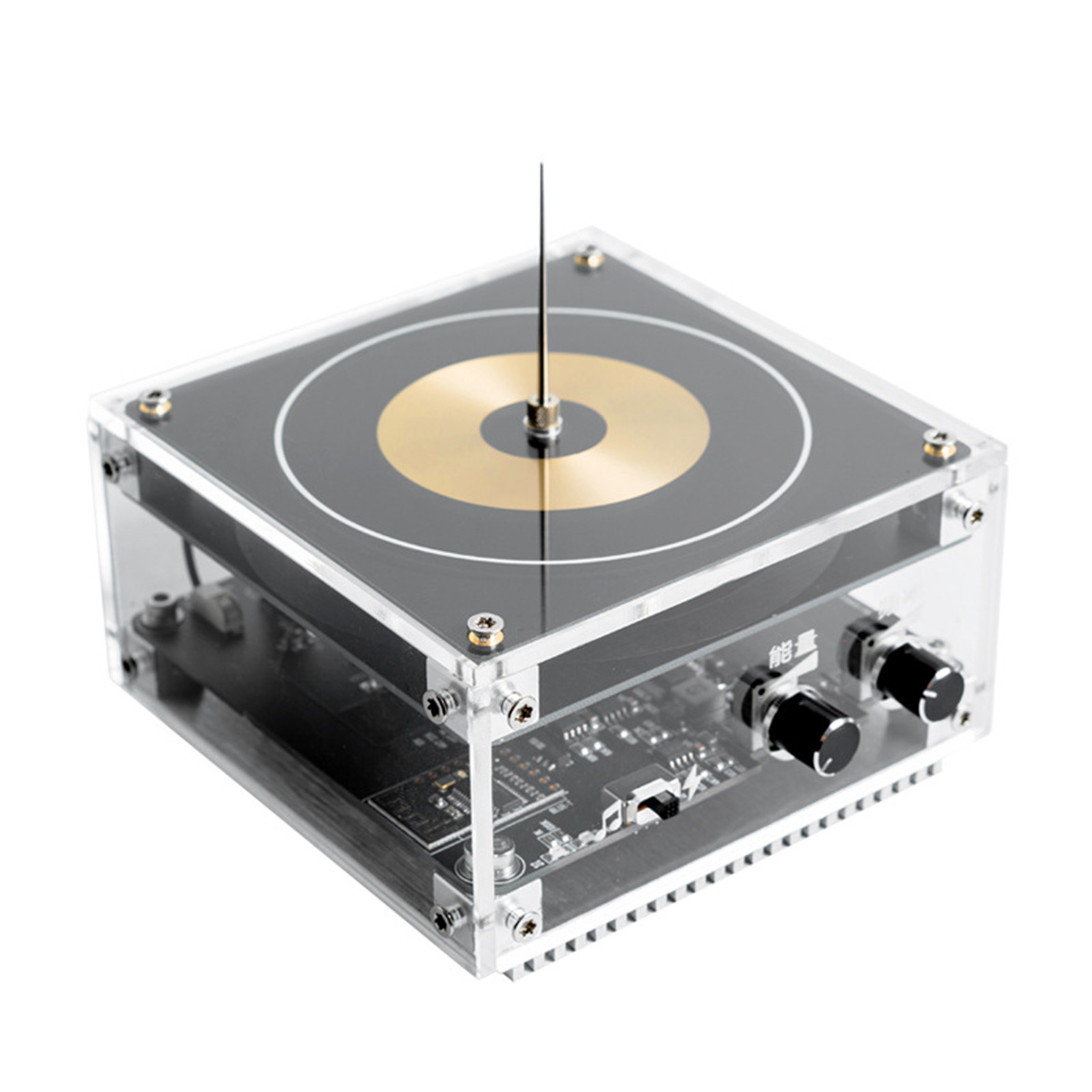 Bluetooth música bobina tesla arco plasma alto-falante transmissão sem fio experimento brinquedo de mesa modelo stc ss02