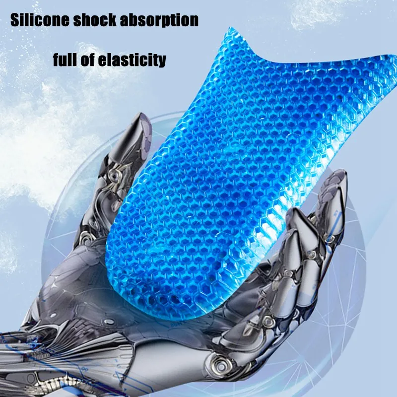 Silicone Orthopedic Insoles for Shoes High Elastic Sport Shockabsorbing Insole for Feet Arch Support Plantar Fasciitis Shoe Sole