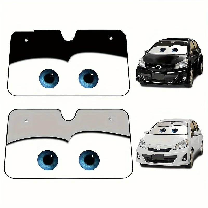 การ์ตูนหน้าต่างฟอยล์ 4 สีพิกซาร์อุ่นกระจกบังแดดรถหน้าต่างด้านหน้า Visor รถพลังงานแสงอาทิตย์ป้องกันเครื่องมือใหม่ amagi