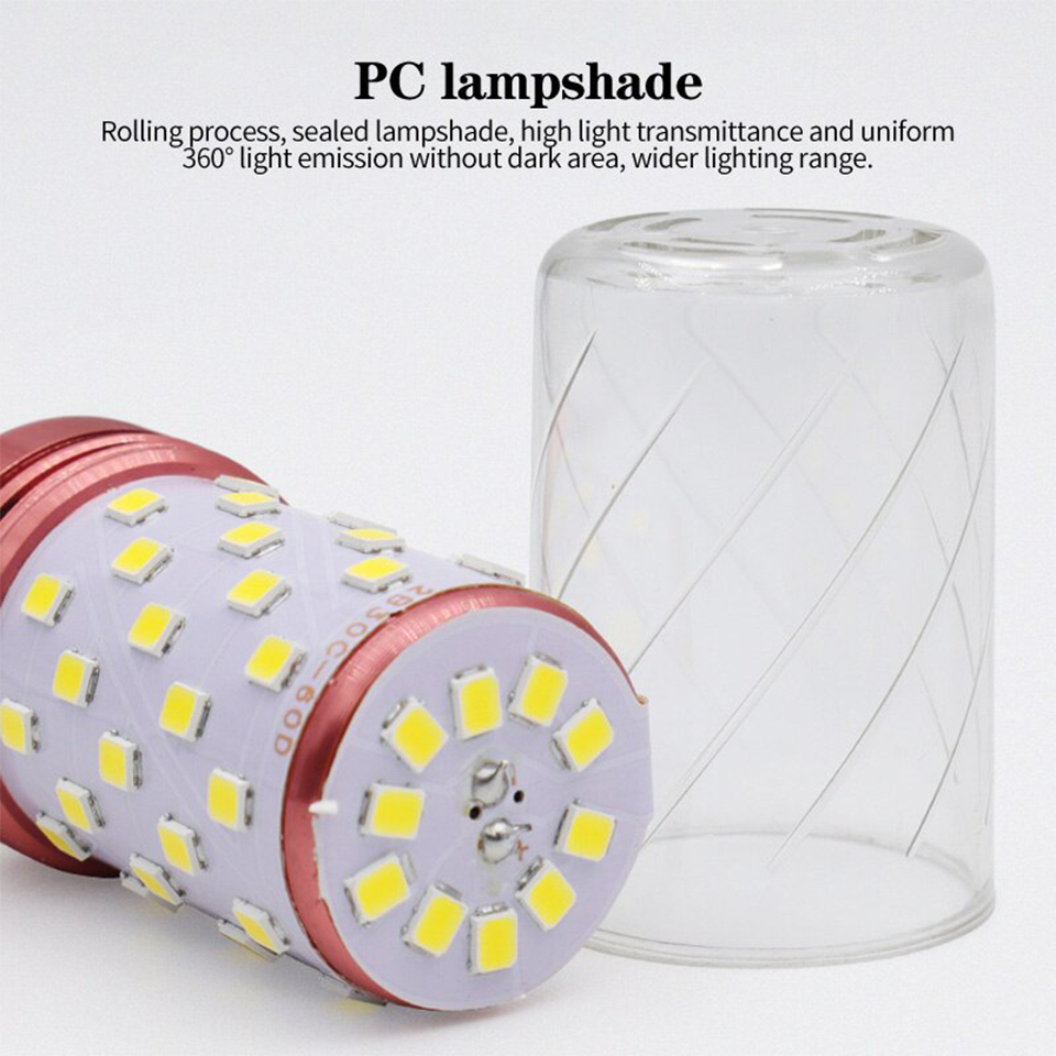 Lámpara LED de maíz 6 uds 9W 15W 220V 110V luz fuerte 3000K 4000K 6000K E27 E14 portalámparas iluminación de emergencia para el hogar
