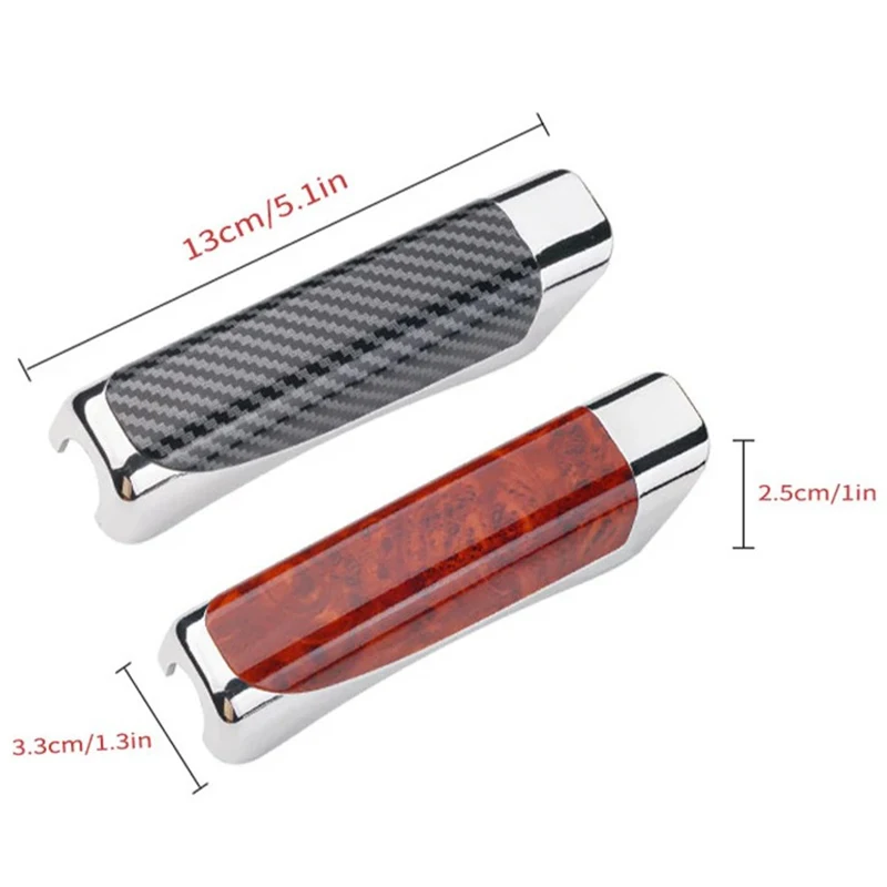 Universal Auto Hand brems deckel Kohle faser Holz Farbe Hand brems schutz gehäuse Gangsc halts chutz Dekoration