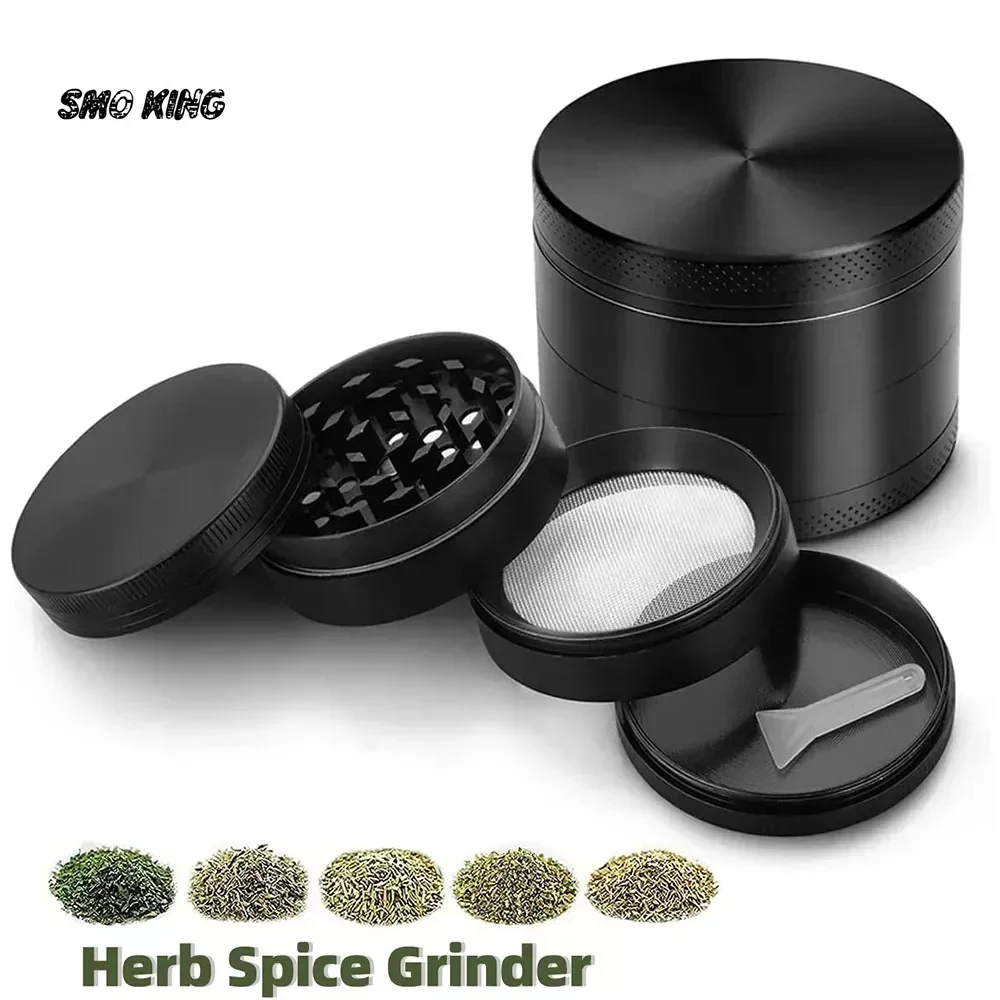 SMO-Mini molinillo de hierba de 40/50/63mm, molino de tabaco Manual de 4 capas, Material de aleación de Zinc, trituradora de hierbas secas para accesorios para fumar