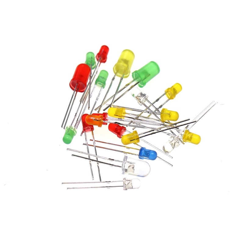 1000 Pz/lotto F5 5MM Diodi Emettitori di Luce Kit Elettronico F5 Diodi LED Kit Assortiti Bianco Verde Rosso Blu Giallo Arancione