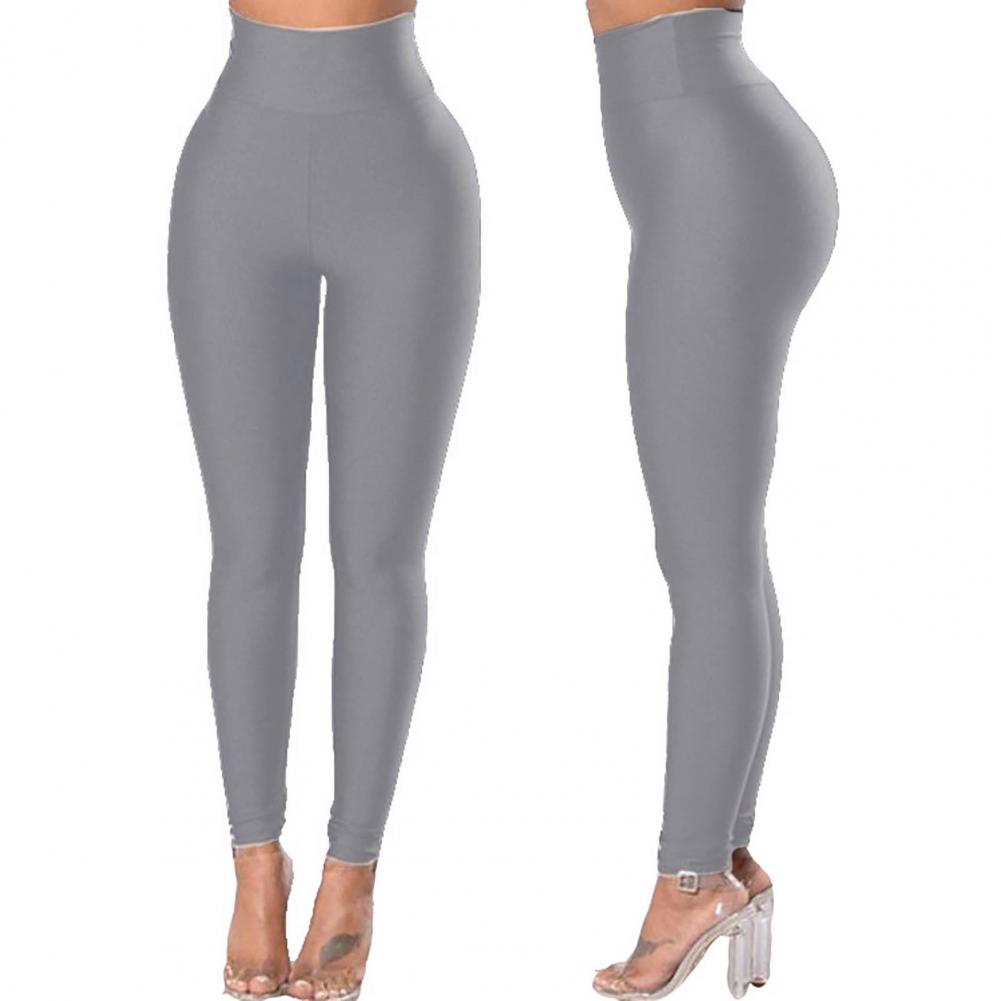 Pantalones para correr, pantalones lisos brillantes, pantalones de chándal sexis elásticos de cintura alta, mallas sexis para mujer, pantalones de Yoga, ropa deportiva, mallas para mujer