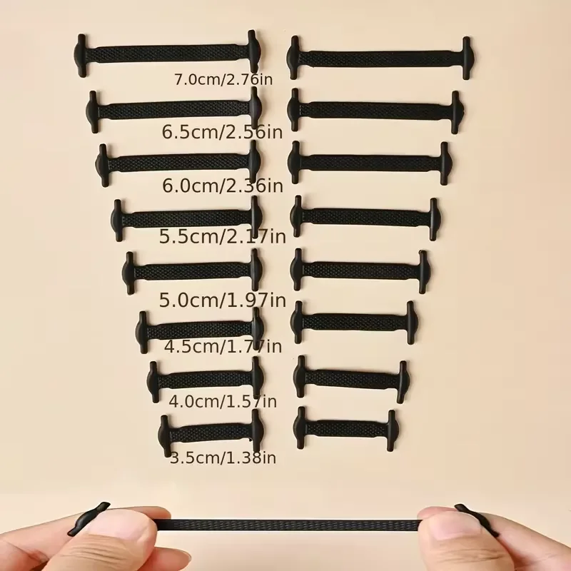 16 unids/pack cordones elásticos de silicona sin cordones-cordones prácticos, elásticos y flexibles para zapatillas de deporte, zapatos casuales y calzado deportivo